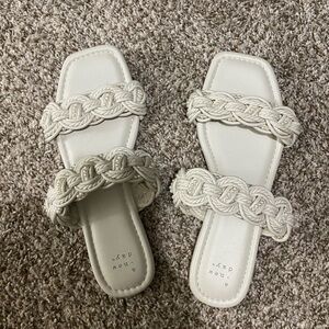 White target sandals